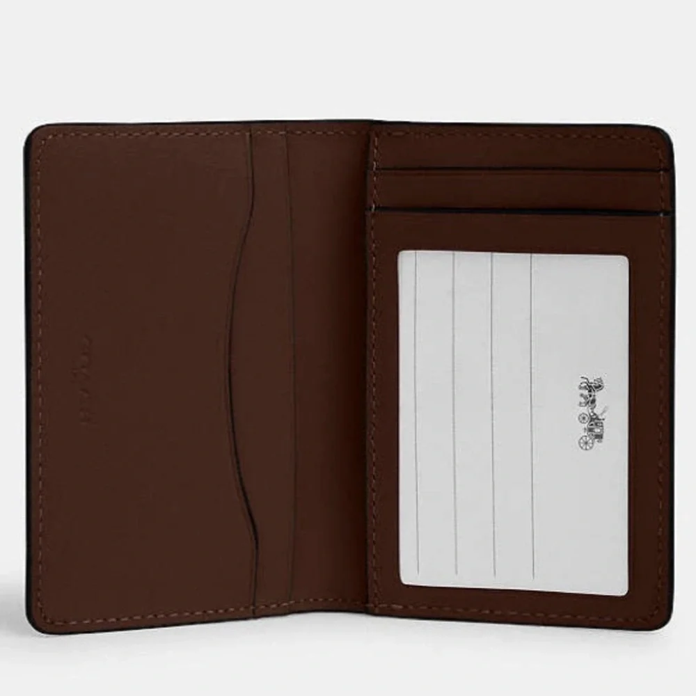 NWT COACH LEATHER ID CARD WALLET - Picture 2 of 12